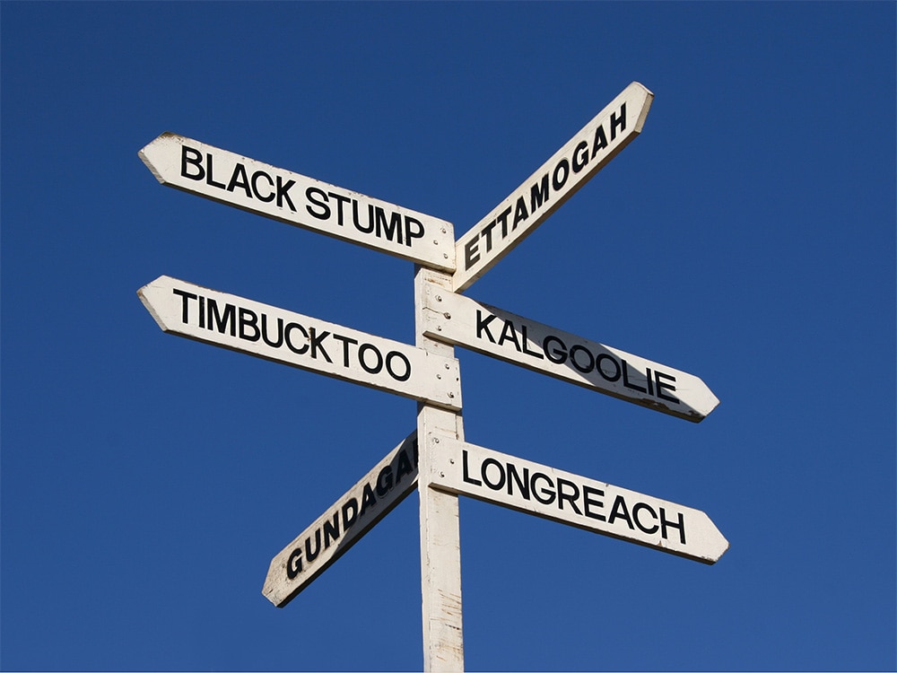 Australia town signs