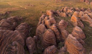 aerial shot of the Bungle Bungles