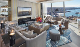 Crown Sydney Harbour Villa living room