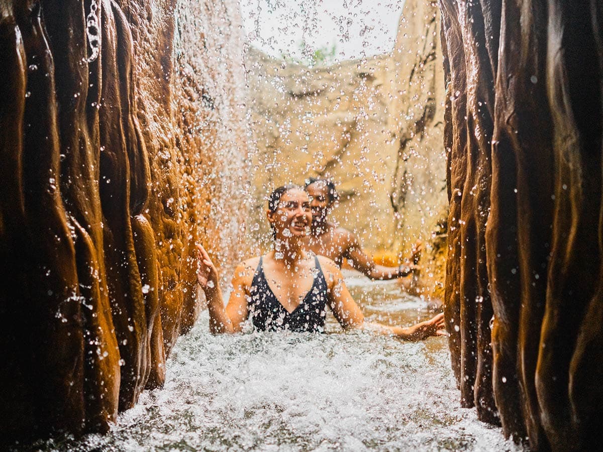 couple at Deep Blue Hot Springs