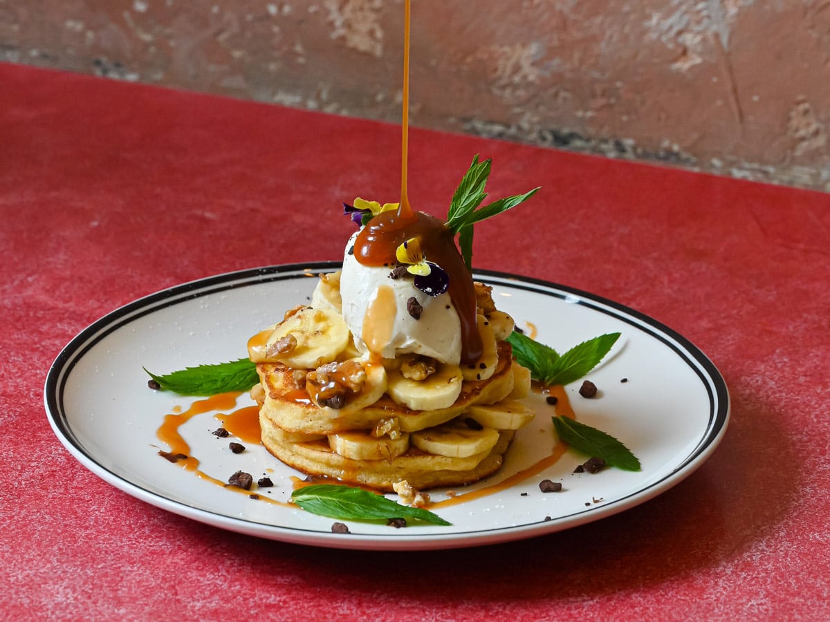 Banoffee ricotta pancakes at Barbetta in Paddington