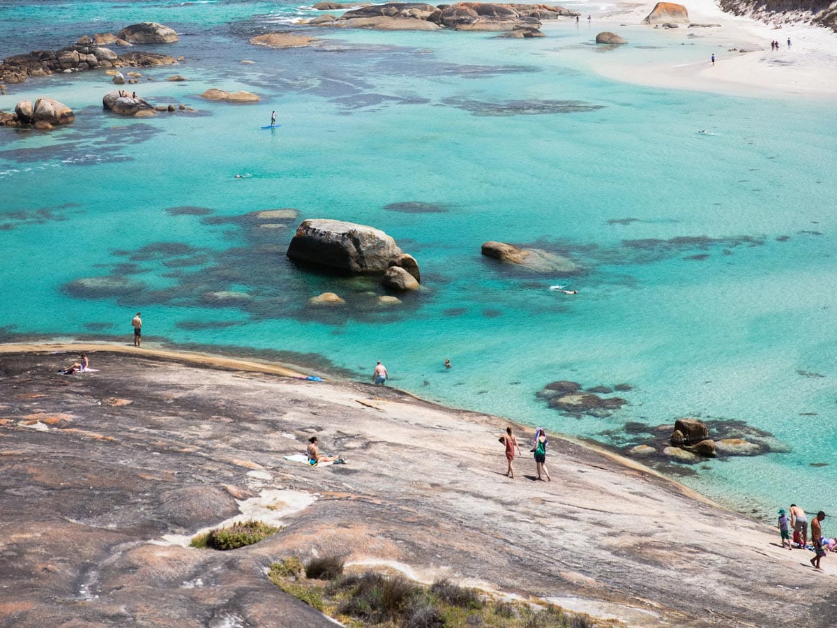 People swimming at the beach in Denmark