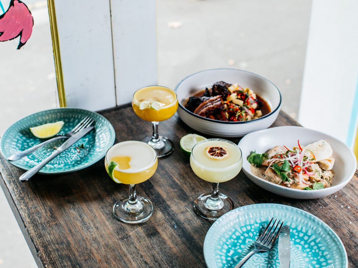 Three glasses of daiquiris at Rosie Campbell’s in Sydney