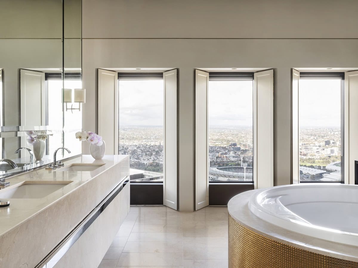 the bathroom with a private tub at Sofitel Imperial Suite