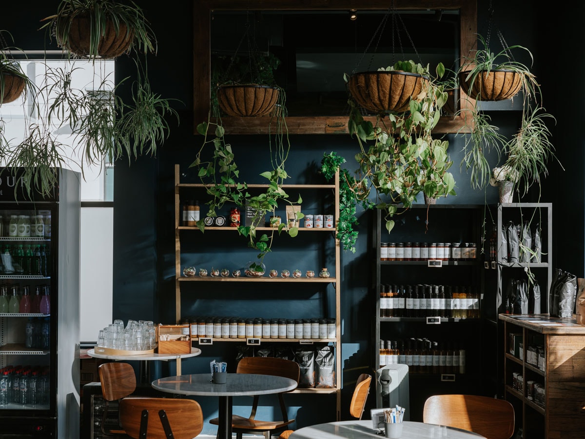 a cosy dining interior at Wildflour Bakery in canberra